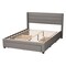 Baxton Studio Braylon Transitional Light Grey Fabric and Dark Brown Finished Wood 3-Drawer Platform Bed-Full 232-13077-ZORO - alternate 6